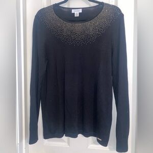 Calvin Klein Black Top with Gold Accents